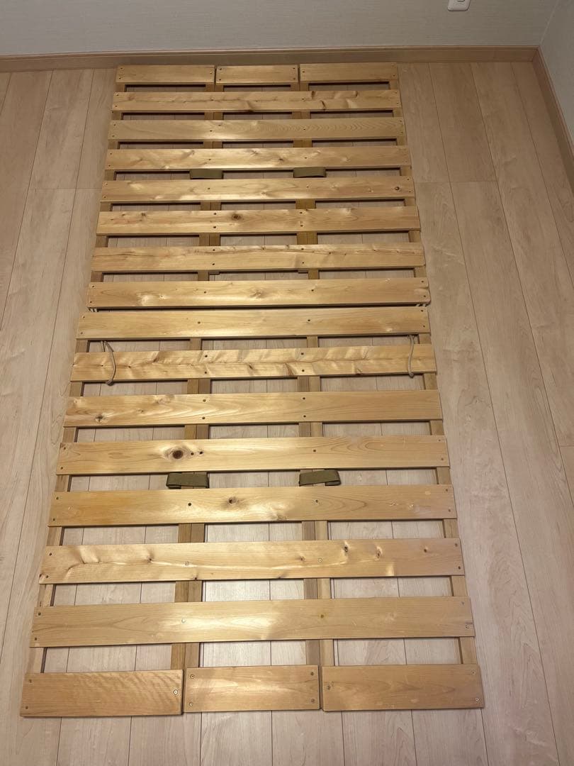 桧　シングル×2組　すのこベッド 布団干し　めいじ屋