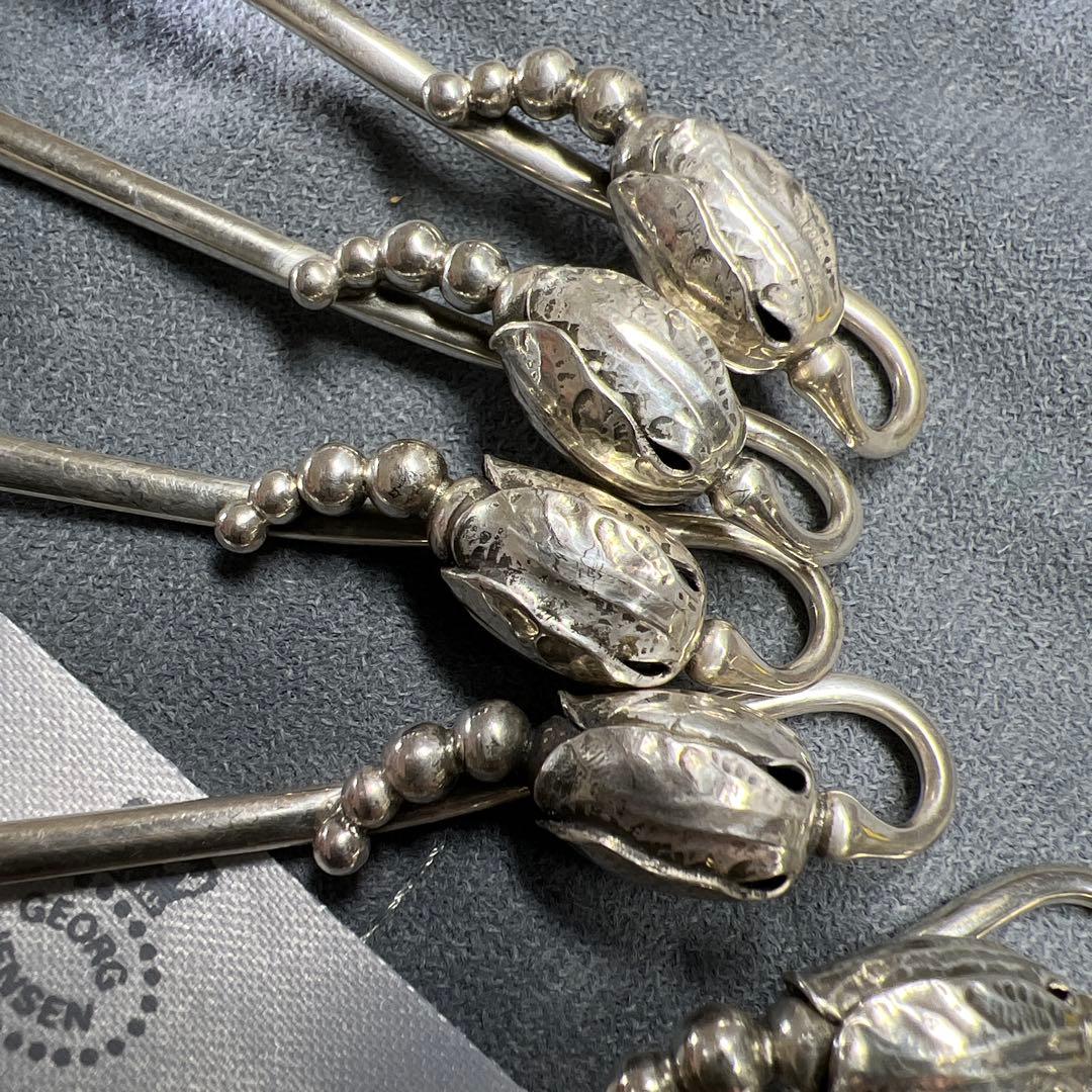 ジョージジェンセン　激レア　ブロッサムsterling925ティースプーン6本