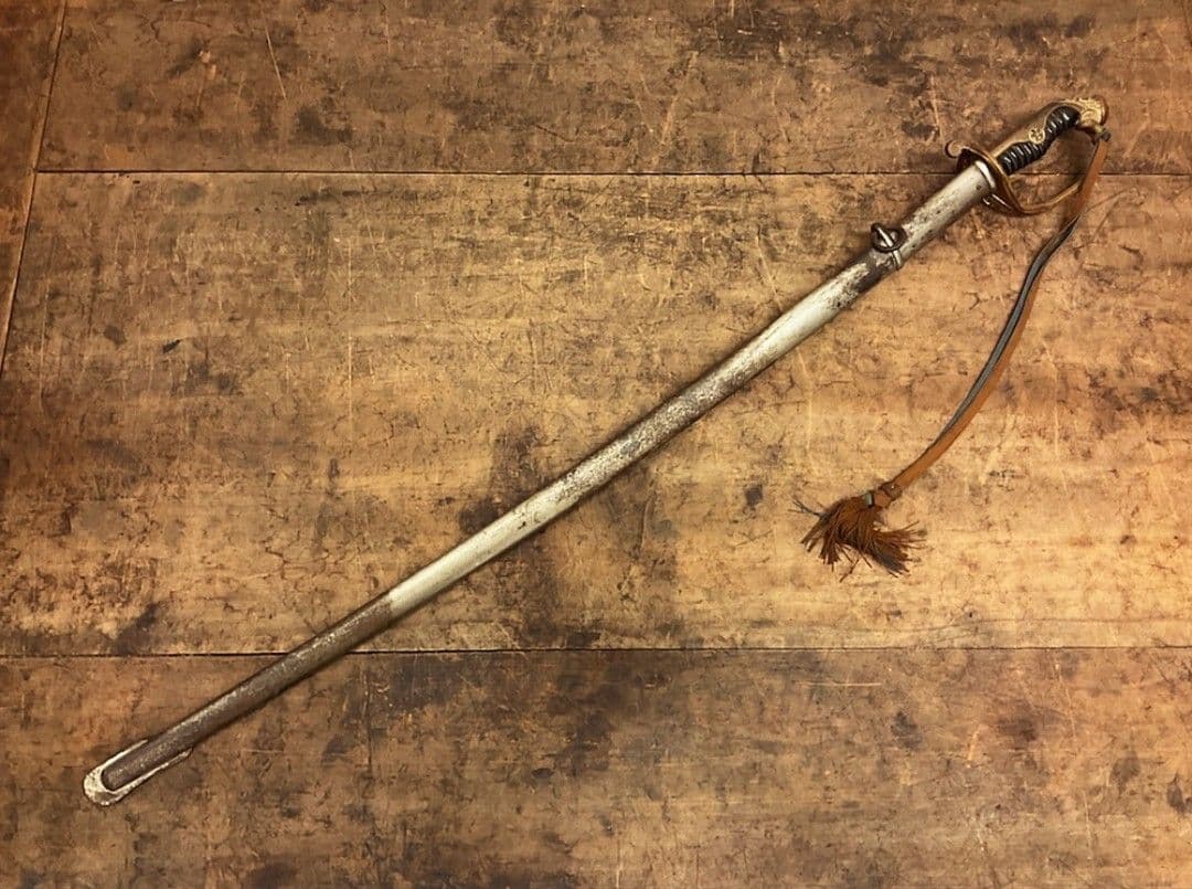 当時物】日本軍 帝国陸軍 軍刀 指揮刀 模造刀 模造刀身 サーベル【刀緒