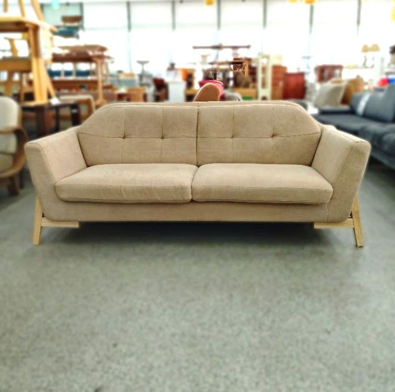 MODERNDECO モダンデコ 北欧デザイン ２人掛けソファ ラテベージュ