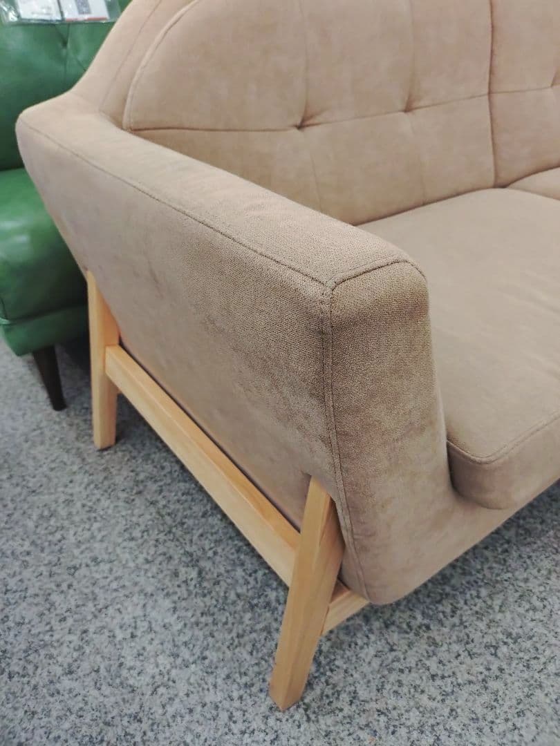 MODERNDECO モダンデコ 北欧デザイン ２人掛けソファ ラテベージュ