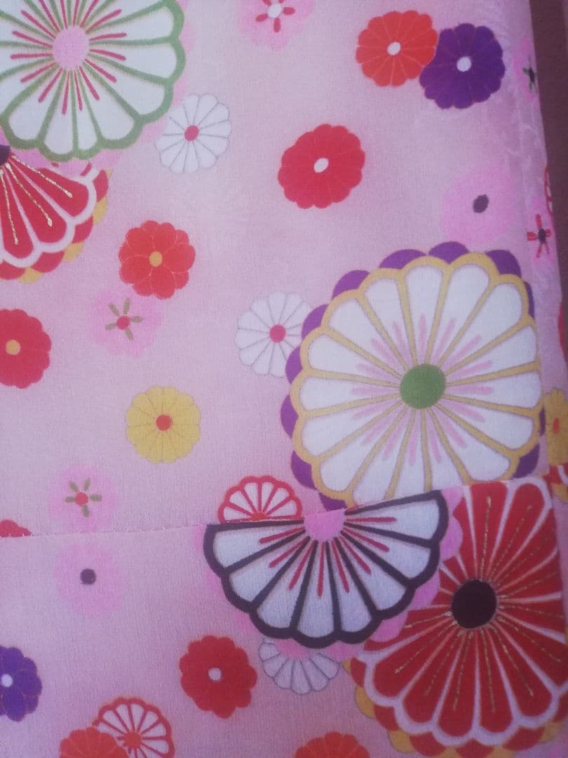 追➂七五三正絹桜ピンクアンティーク着物お花づくしレトロ大正ロマン