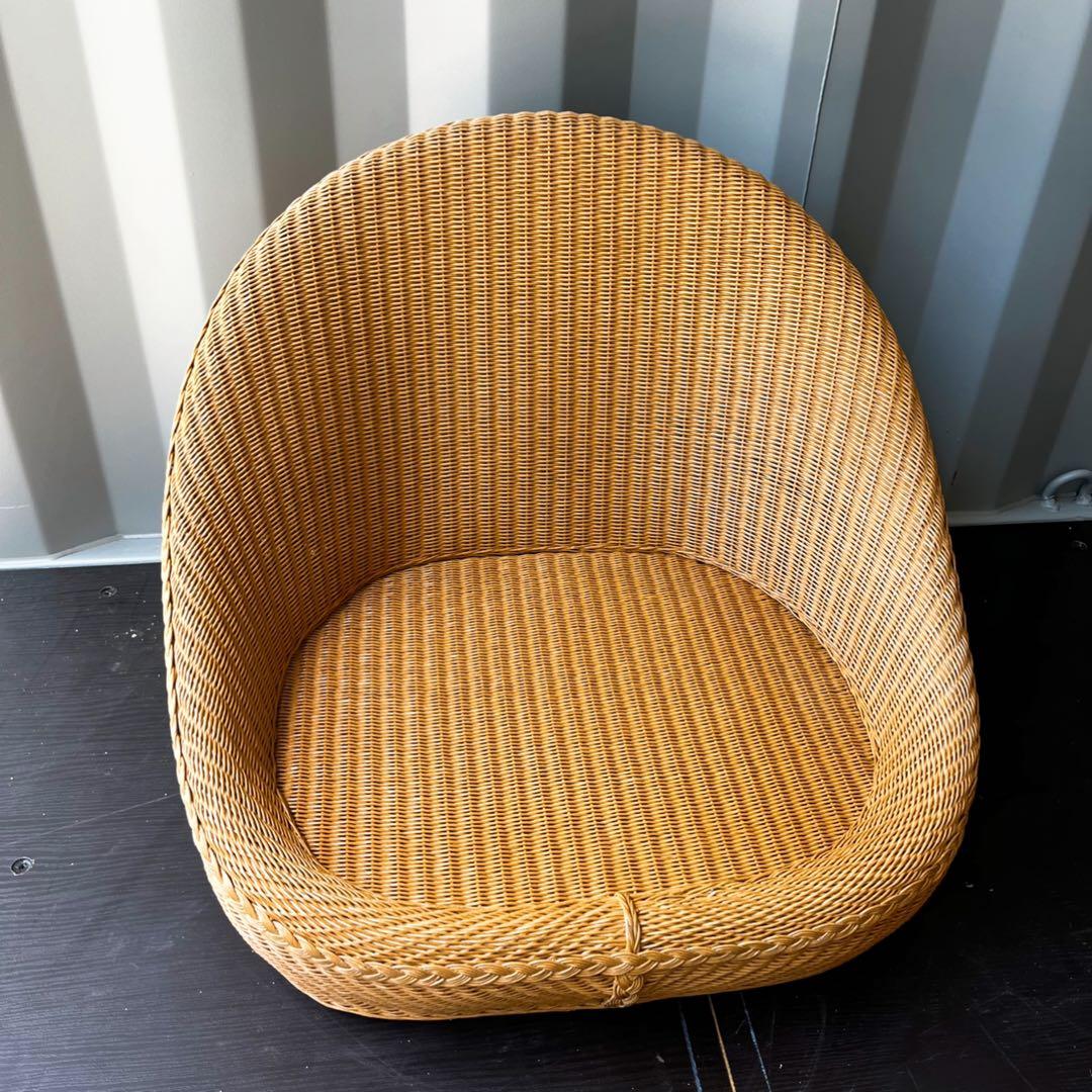 取付無料！ルームジャパン ダルマフロアチェア ナチュラルアジアン