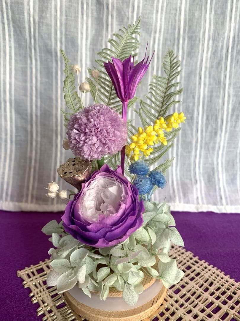 HANDMADE プリザーブドフラワー 仏花　お供え