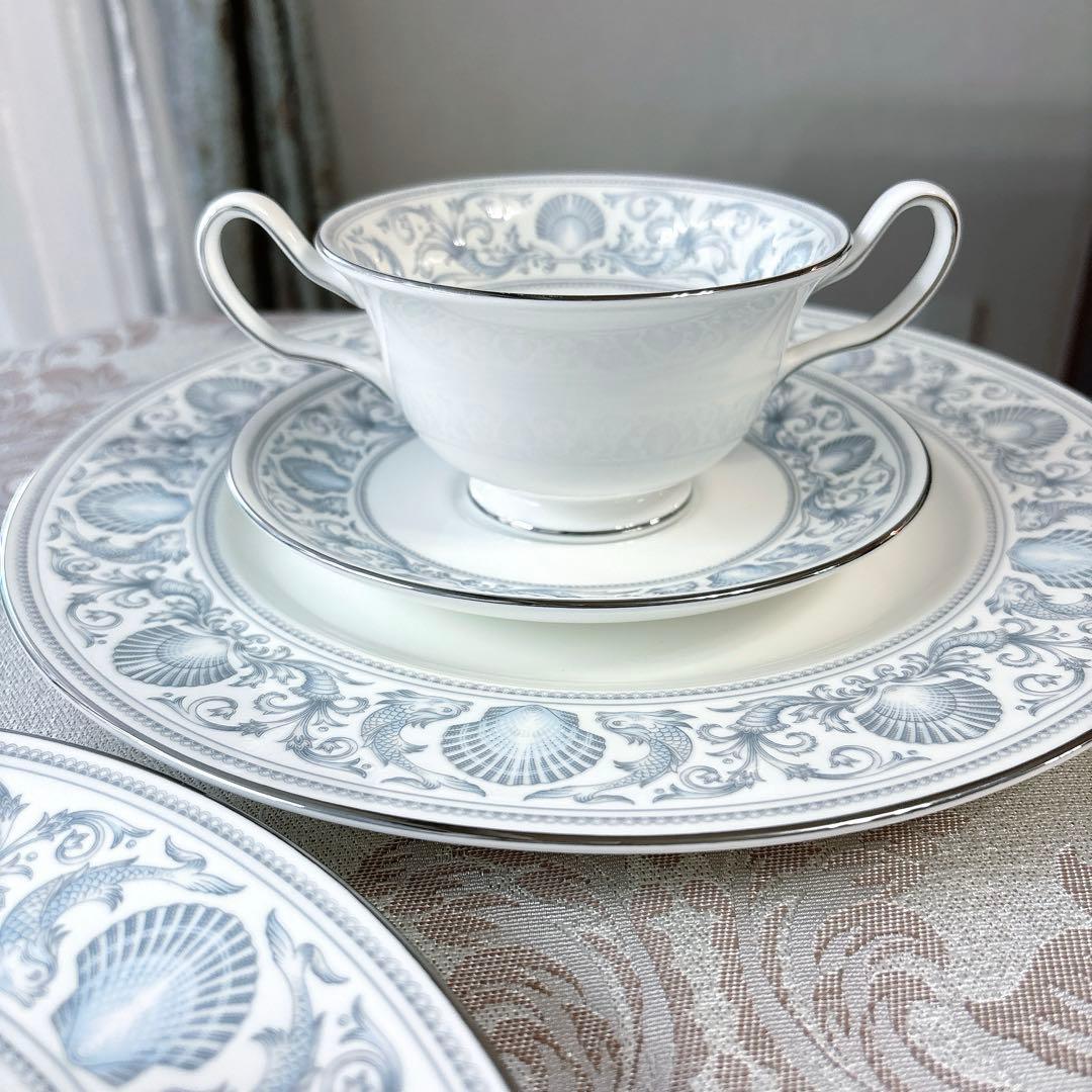 ウェッジウッド❤️ドルフィン❤️スープカップ＆ソーサー　ディナー皿　ペアセット