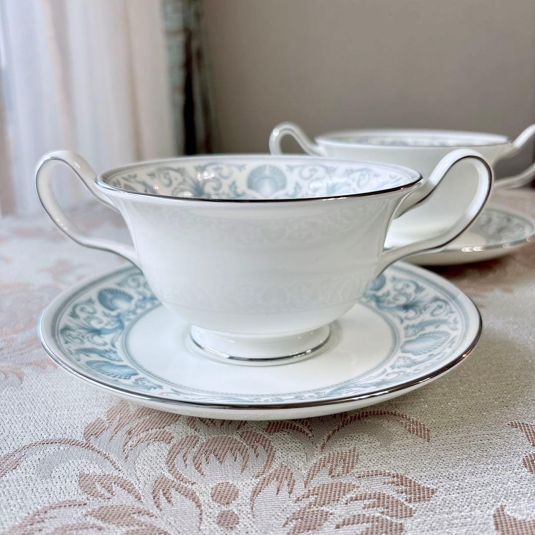 ウェッジウッド❤️ドルフィン❤️スープカップ＆ソーサー　ディナー皿　ペアセット