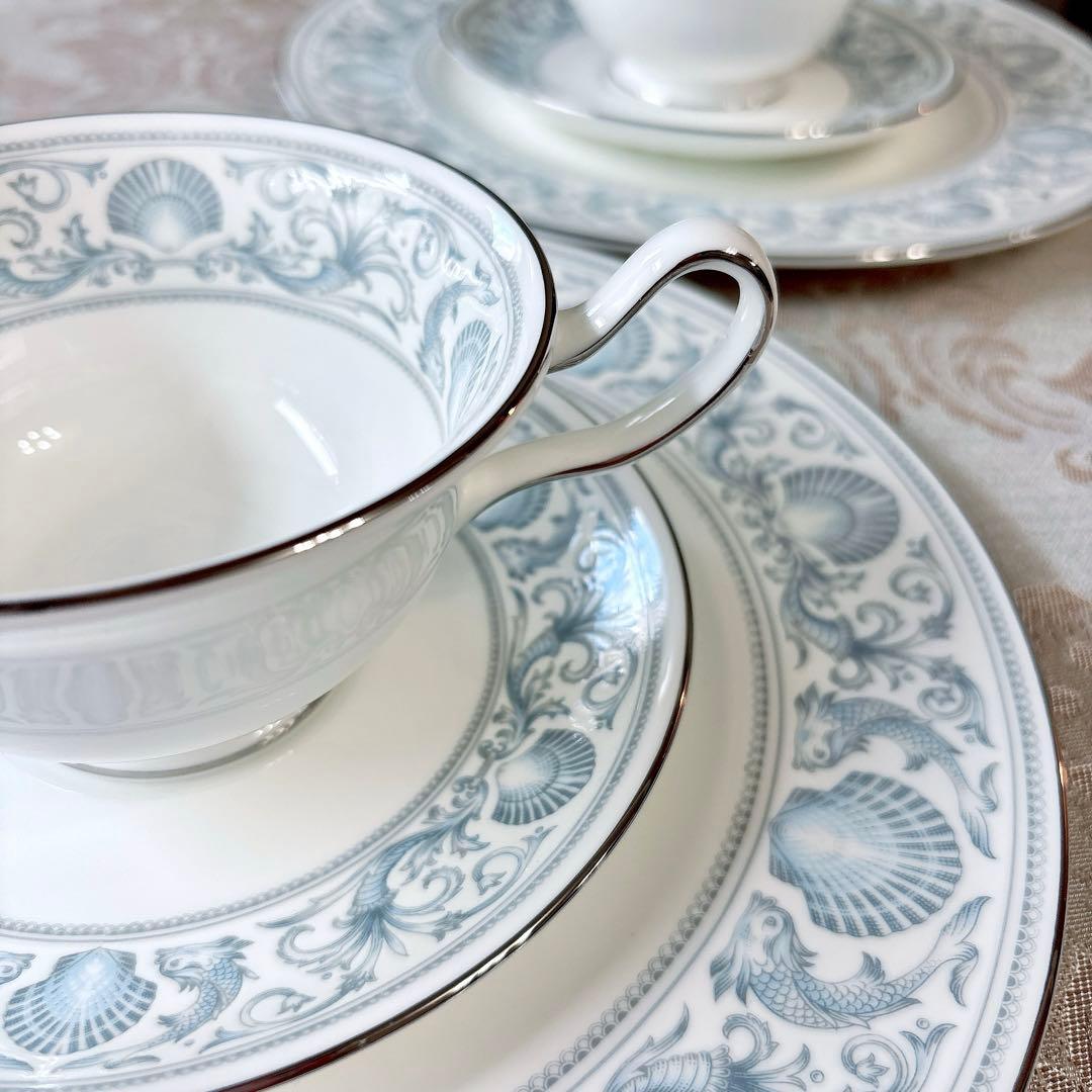 ウェッジウッド❤️ドルフィン❤️スープカップ＆ソーサー　ディナー皿　ペアセット