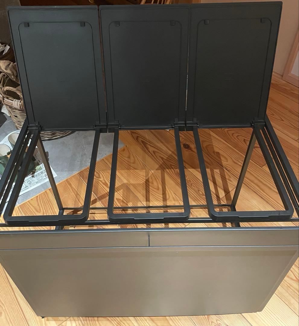 山崎実業(Yamazaki) 蓋付き 目隠し 3分別 ダストワゴン 45L