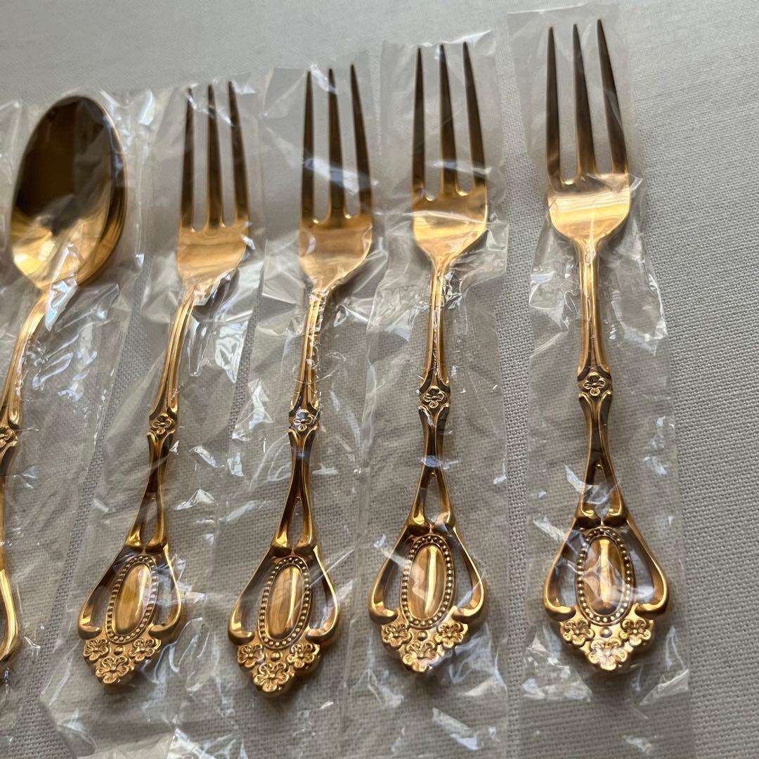 ノリタケ クリスティーヌ ゴールド ティースプーン ヒメフォーク カトラリー