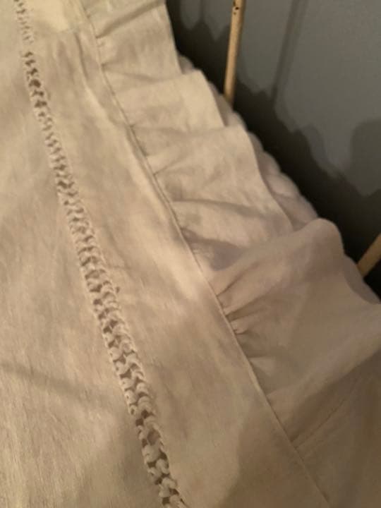 アンティーク　リネン　イニシャルカバー