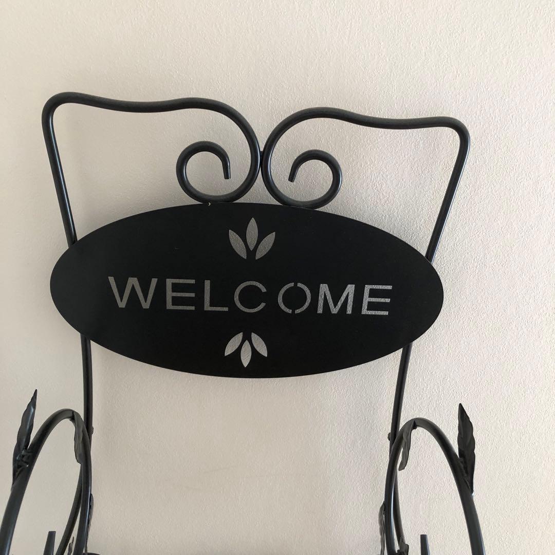 ウェルカムラック　アイアンラック　フラワーラック　カントリー雑貨　北欧風