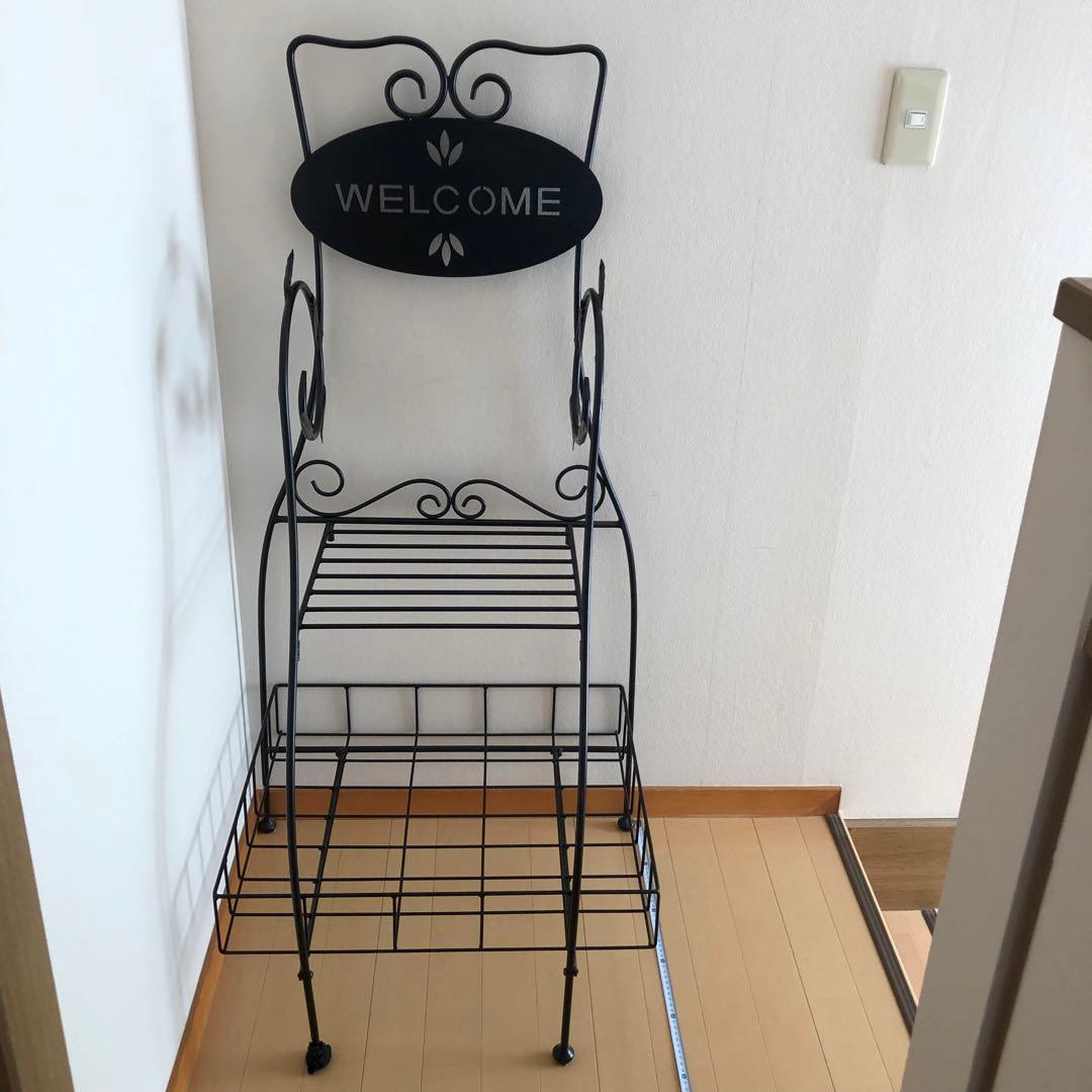 ウェルカムラック　アイアンラック　フラワーラック　カントリー雑貨　北欧風