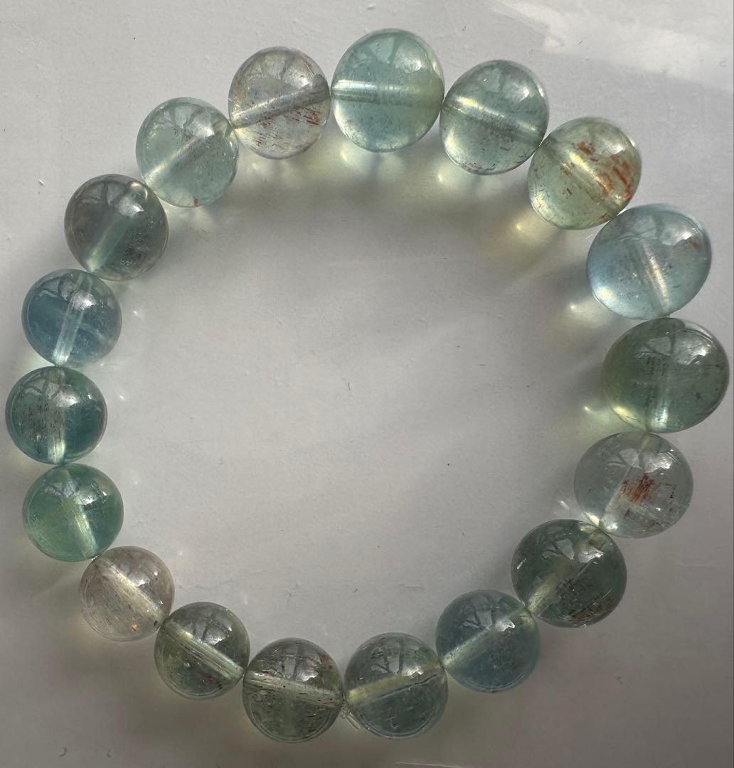 【高品質】サンストーンアクアマリン11mmブレスレット