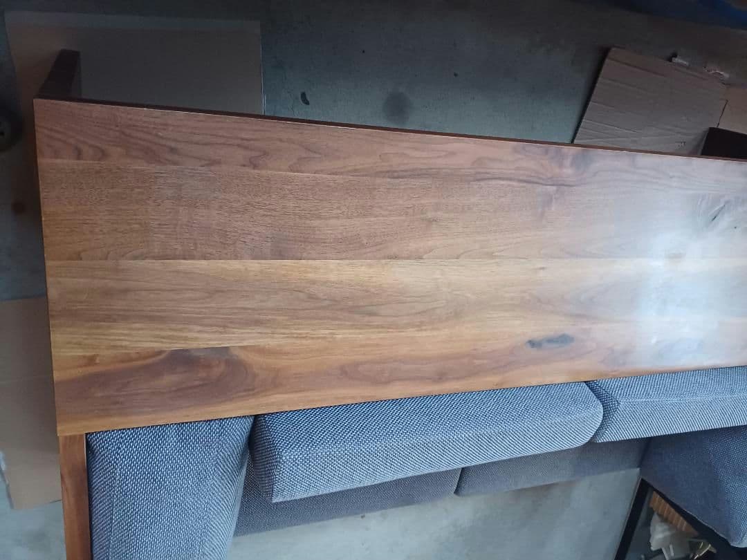 ウォールナット無垢材　テーブル付きソファー　検、飛騨家具、柏木工　引き取り希望