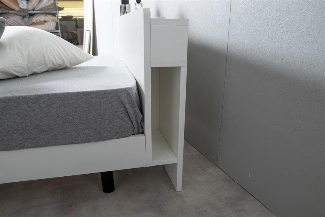 【送料無料】【SD】コンセント宮付きすのこベッド(マットレス付き) 収納 天然木