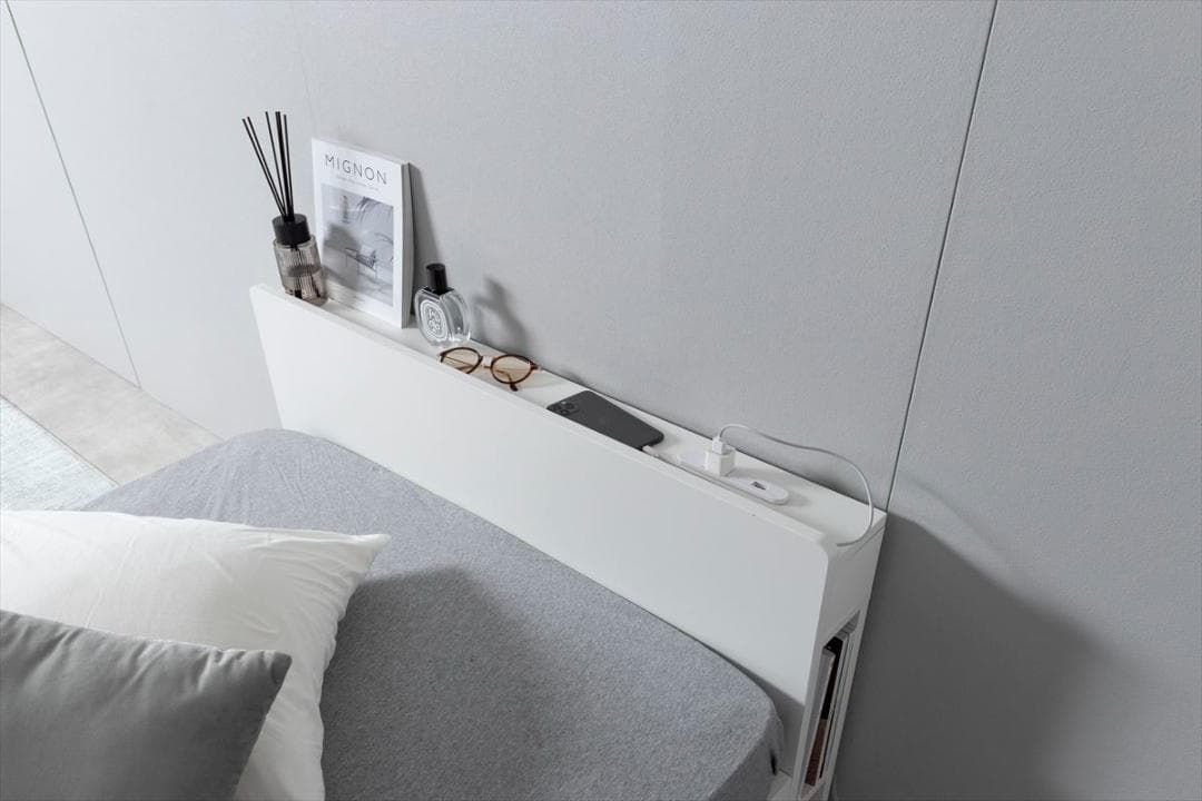 【送料無料】【SD】コンセント宮付きすのこベッド(マットレス付き) 収納 天然木