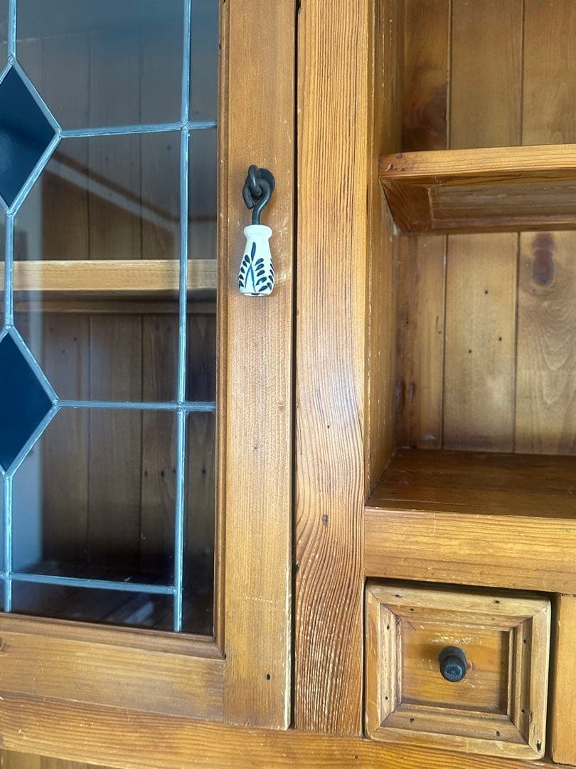 北欧風カップボード　ナチュラルウッド