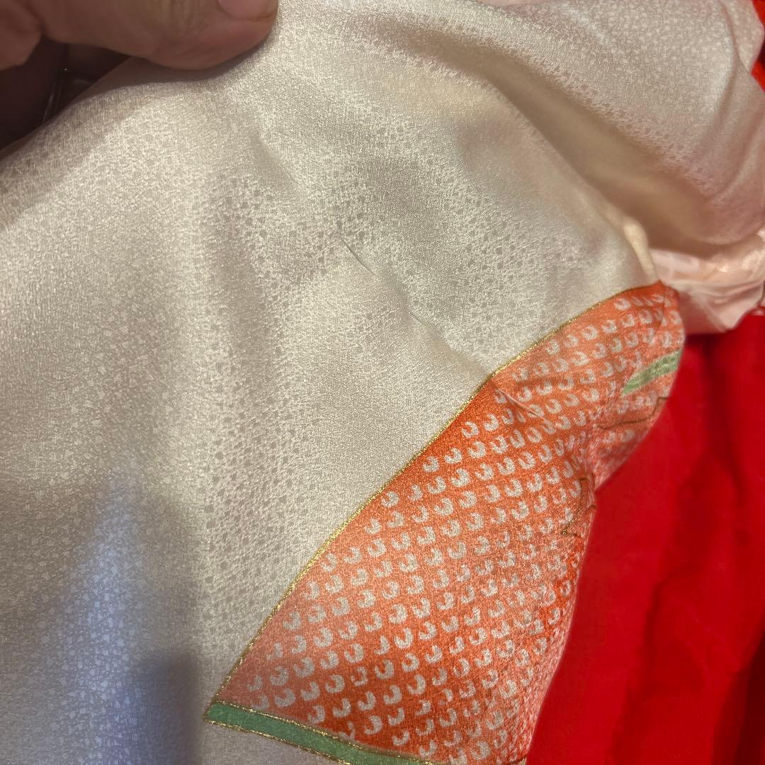 七五三　3歳用　着物　被布セット　正絹　アンティーク