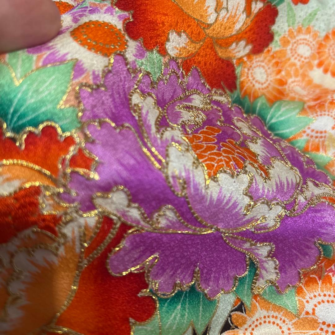 七五三　3歳用　着物　被布セット　正絹　アンティーク