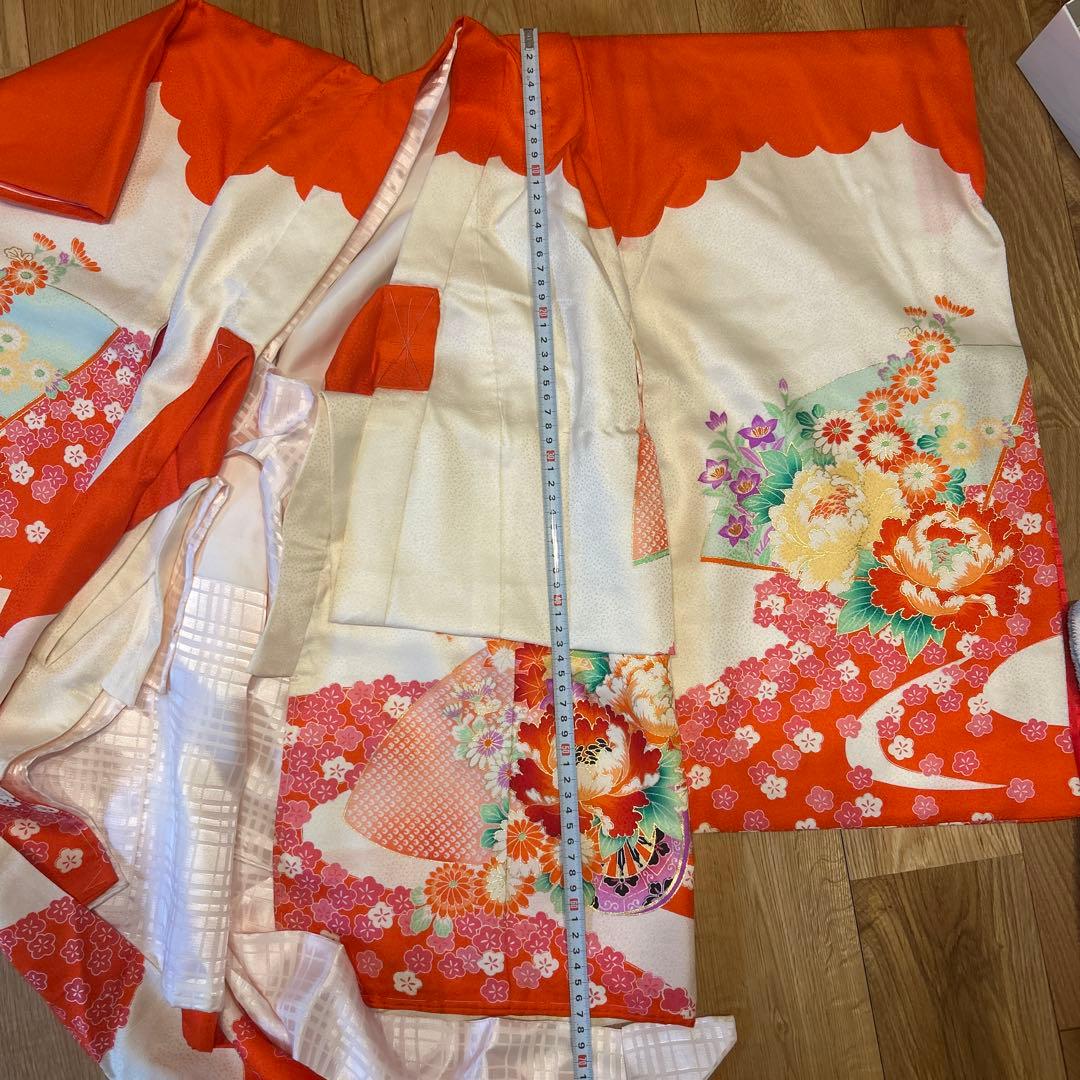七五三　3歳用　着物　被布セット　正絹　アンティーク