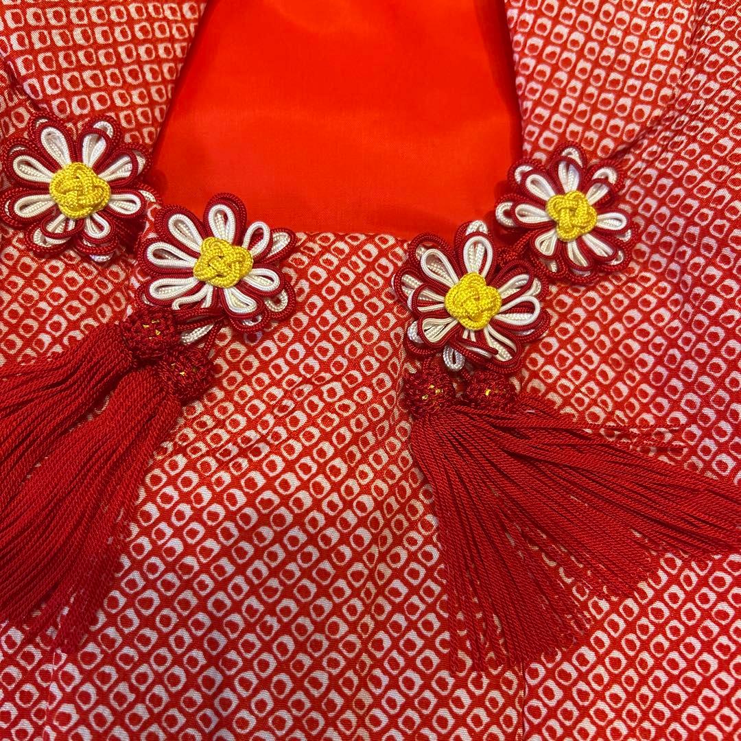 七五三　3歳用　着物　被布セット　正絹　アンティーク