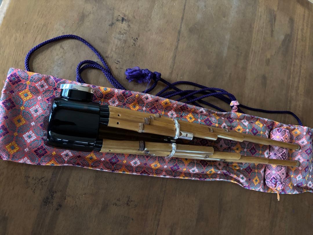 竹製 笙 専用ケース付き 約60cm