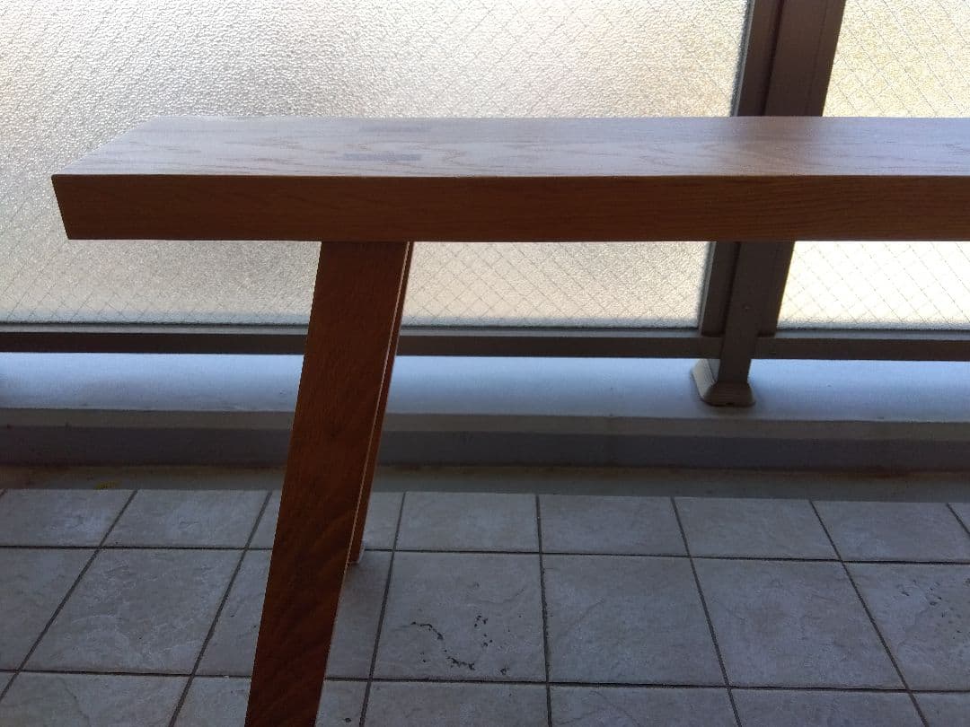 無印良品　長椅子　スツール　長さ100cm　オーク材