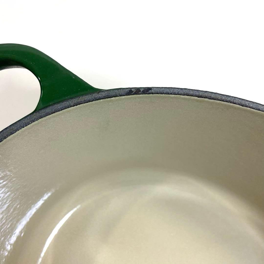 希少廃盤色】美品 ルクルーゼ ココットオーバル 25cm モスグリーン