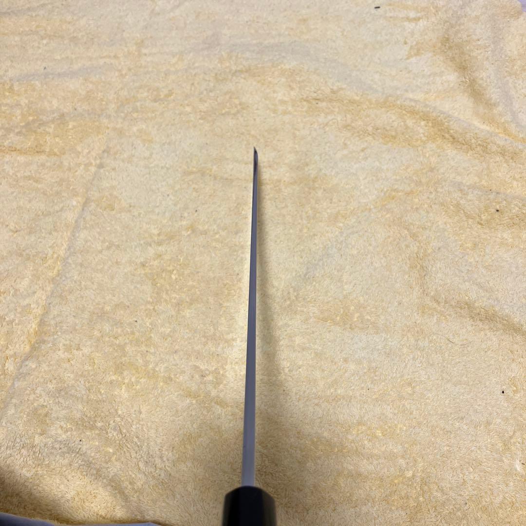 12.先丸柳刃　尺2寸　伝統工芸士　山塚氏作　本物保証　全鏡面　銀三鋼　黒檀柄