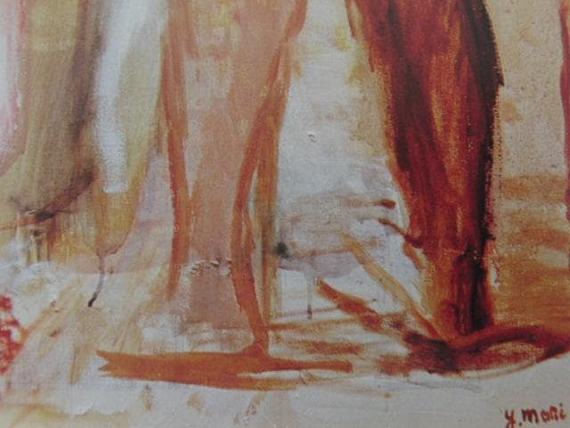 森芳雄、【女性たち】、希少な額装用画集画、新品高級額 額装付、状態良好