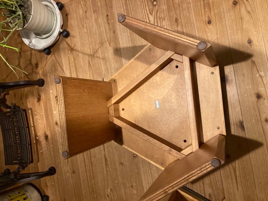 天童木工　六角形スツール 座面レザー　2脚①