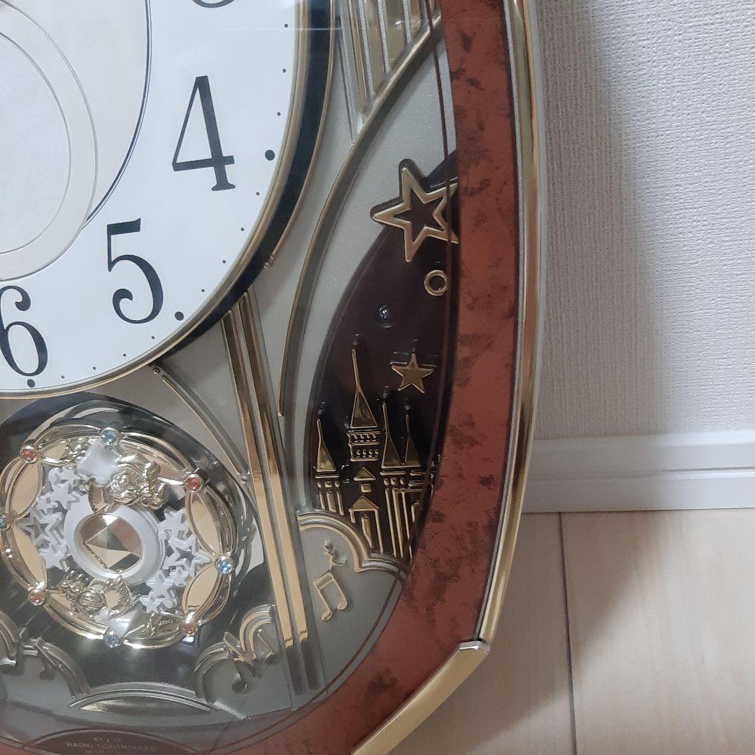 新品未使用 リズム時計 スモールワールド　電波からくり時計　掛け時計　30曲収録