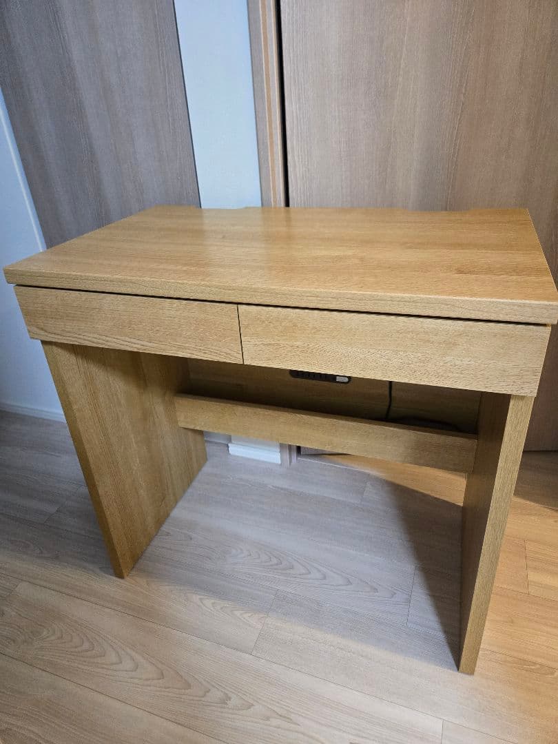 大川家具　LANE (レーン) デスク75 オーク 北欧風 リビングデスク 国産