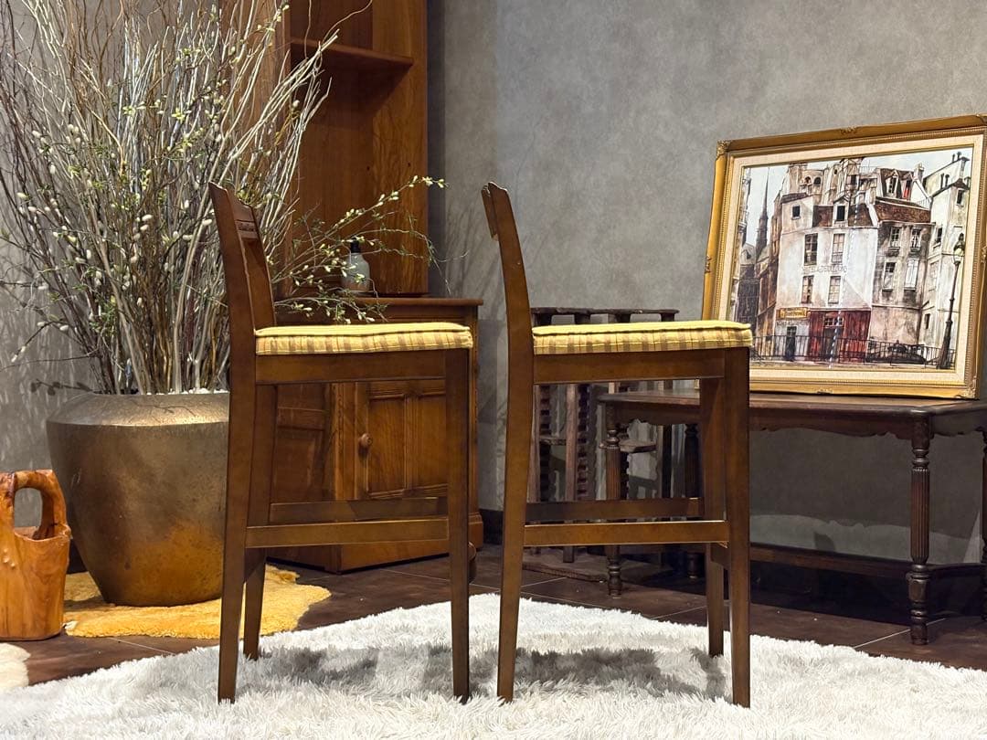 karimoku カリモク カウンターチェア ハイチェア アンティーク IZ