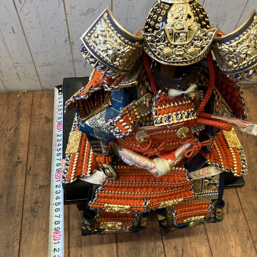 昭和レトロ 五月人形 金箔押 甲子之金 京甲冑 大鎧 鎧兜 甲冑 鎧飾り 置物