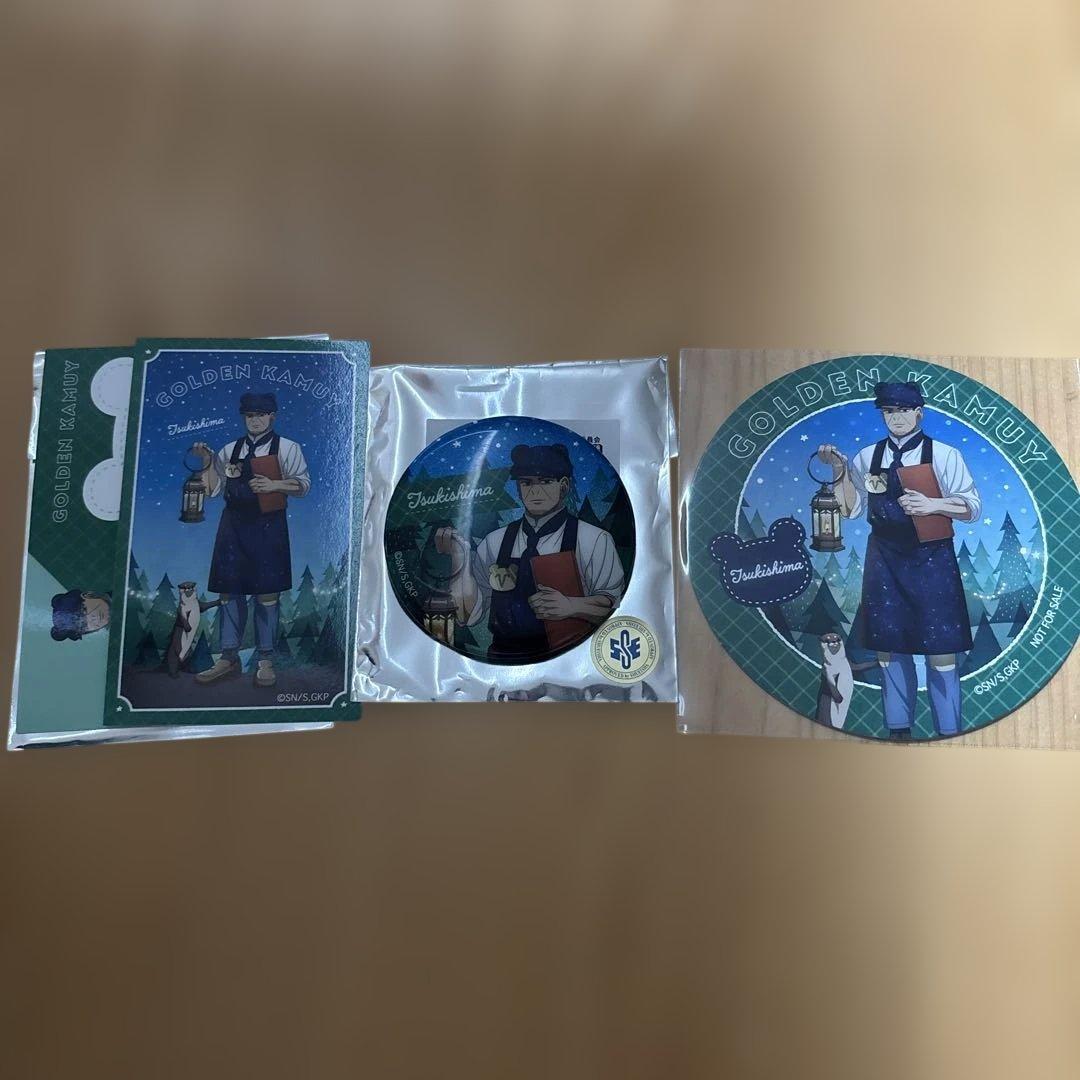 ゴールデンカムイ 月島基 ツリービレッジ 缶バッジ コースター カード