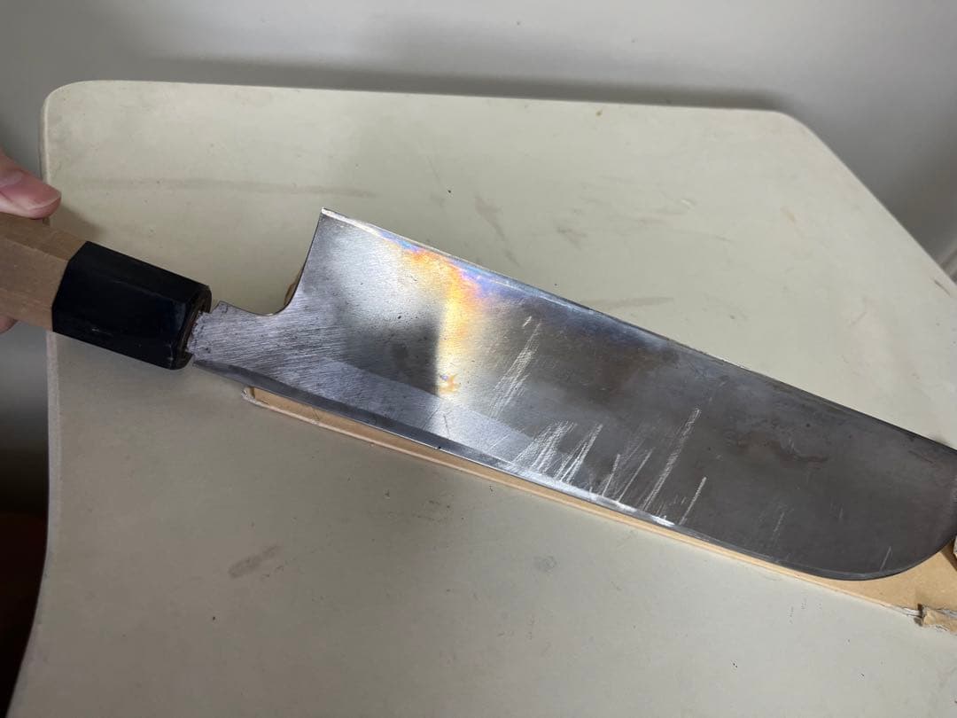 高鳳　鎌形薄刃包丁　8寸