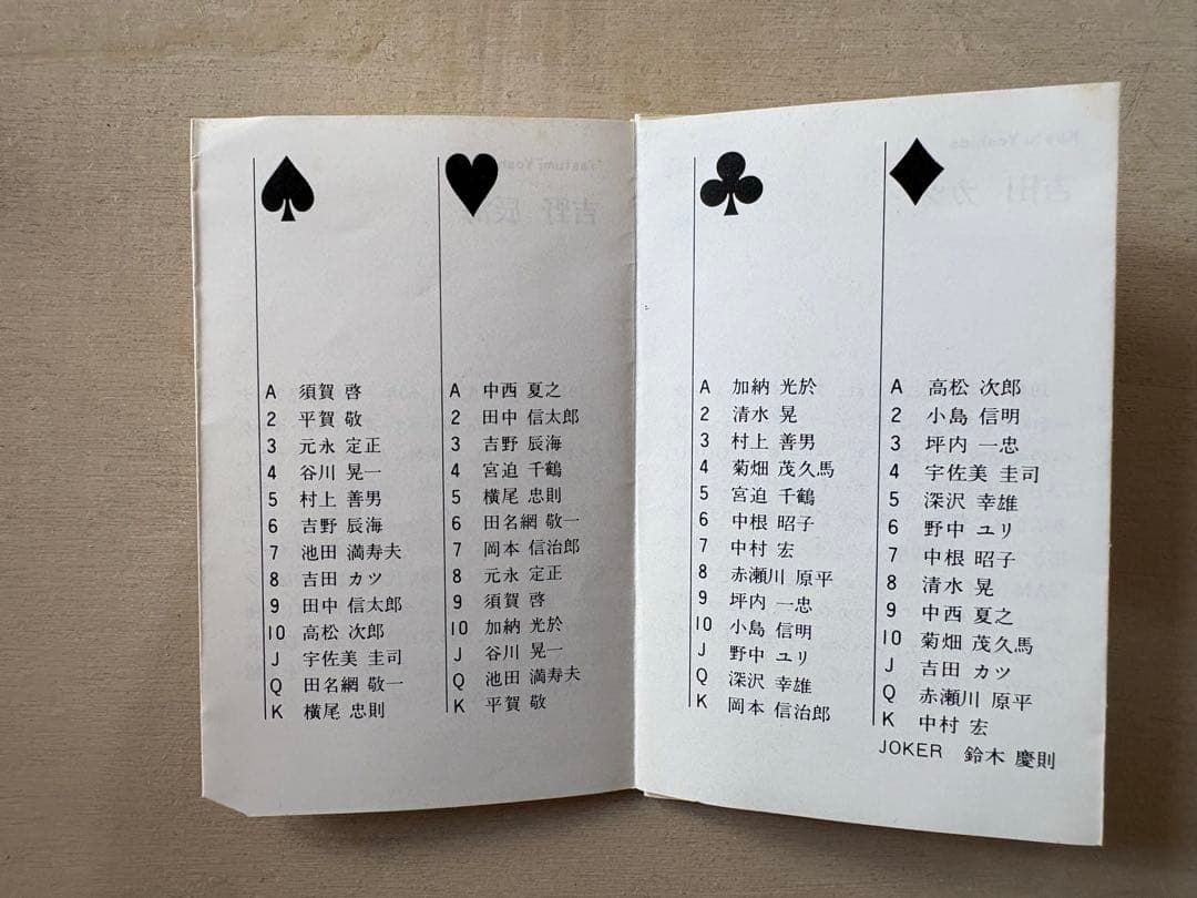 CARTES PEINTES トランプ　谷川晃一