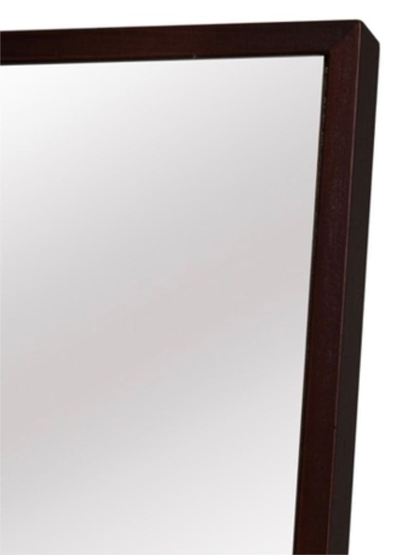 細枠スタンドミラー 幅60cm◇国産の木目が美しい全身鏡