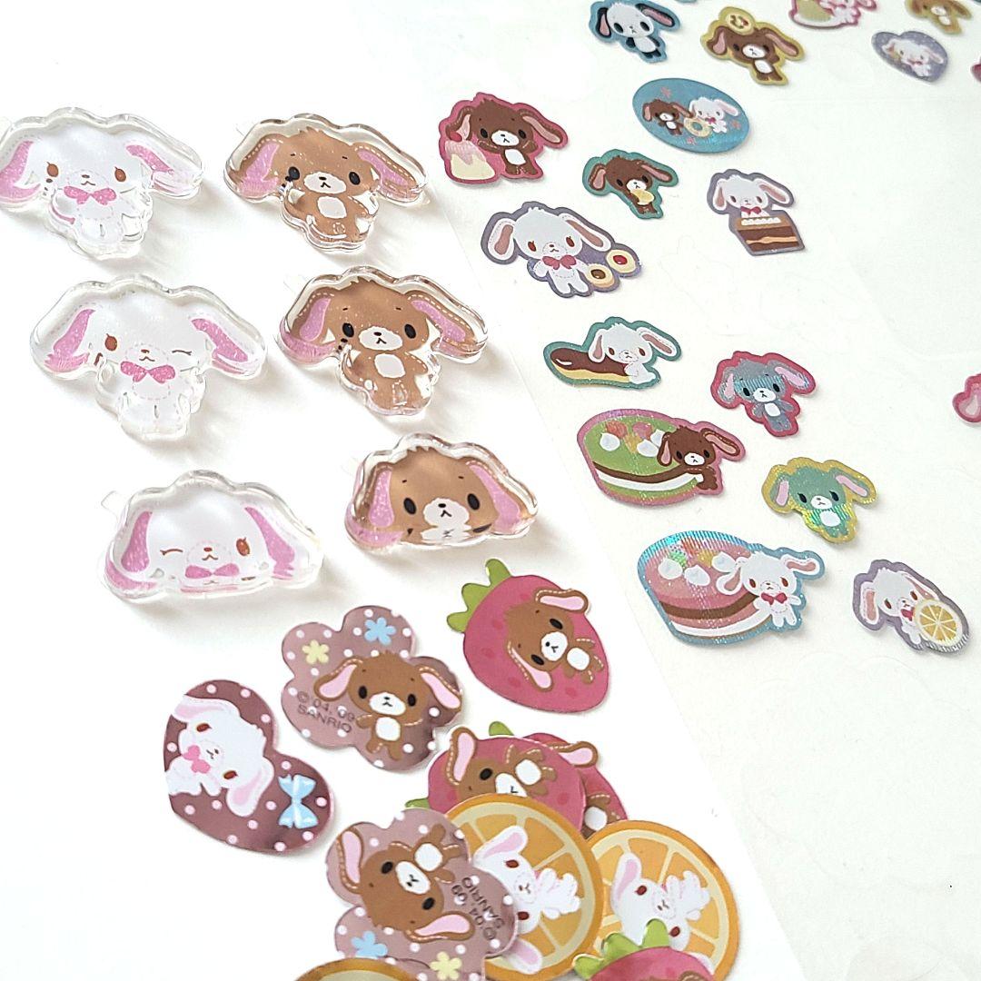 平成レトロ サンリオ シュガーバニーズ おはじきシール ホログラム