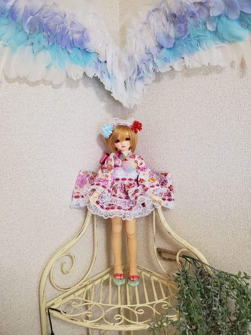 43センチ女の子　SDMサイズ　着物　ロリータ