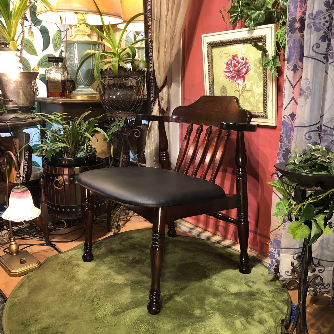 ぶみL -１ヴィンテージ スピンドルレッグ　80’s ショートアームチェア