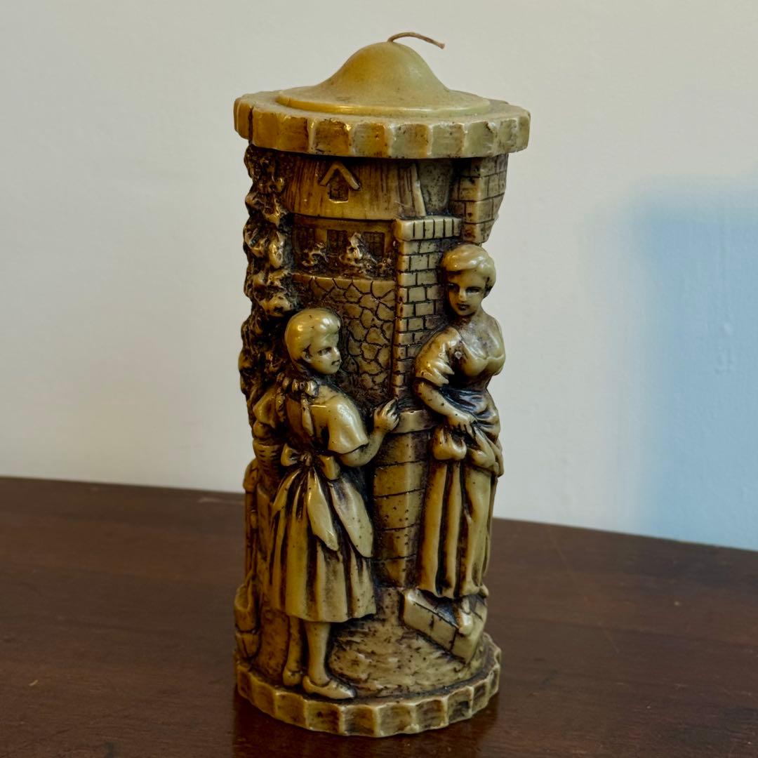 SANYOキャンドル ヴィクトリア調 彫刻キャンドル 高さ25cm 北欧テイストのアニマルキャンドル（ロウソク）・ピンク｜British