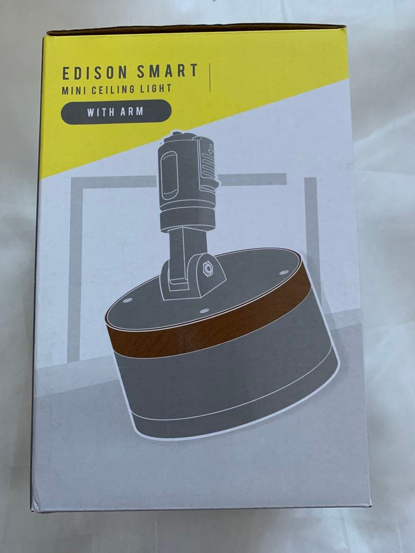 エジソンスマートミニシーリングライト ウッド調 アーム付き(ダクトレール用)