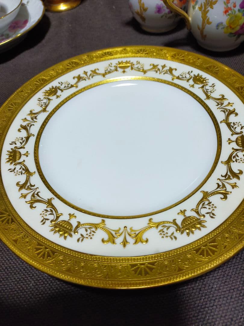 <迎賓館>２枚セット　ミントンコラモア　盛金ボウル&プレートセット