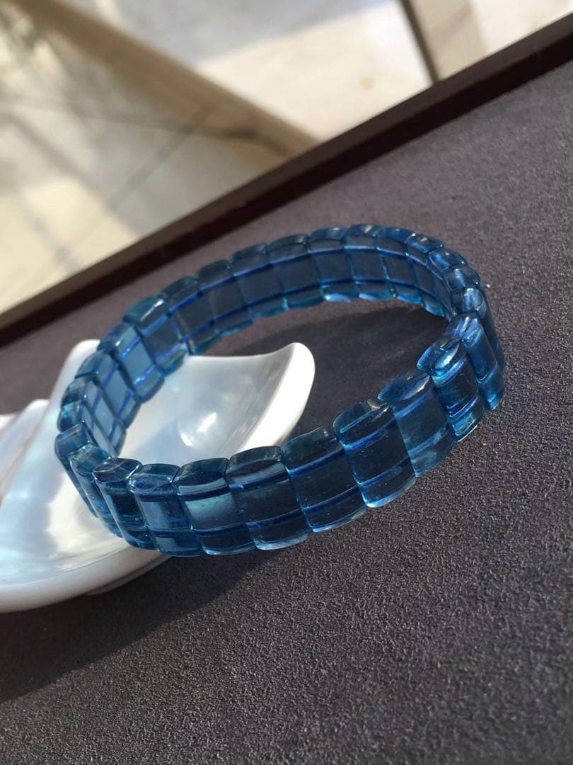 ⭐︎【天然】アクアマリン ブレスレット バングル 20.9g