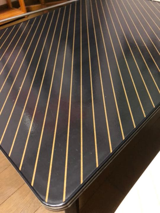 レトロ　アウトドア　折りたたみセンターテーブル昭和　ホワイト・ブラック 2セット