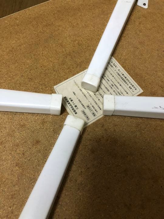 レトロ　アウトドア　折りたたみセンターテーブル昭和　ホワイト・ブラック 2セット