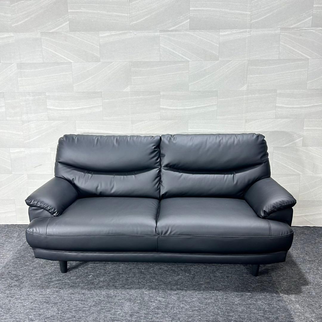 ニトリ 3人掛け ソファ 革張り キャッツ3 シンプル 家具 d5226