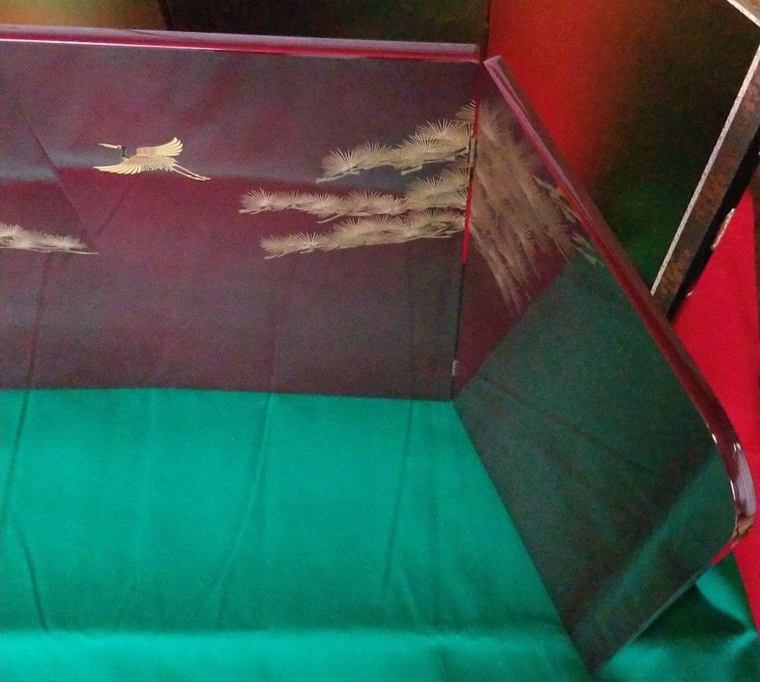 五月人形　屏風　月に松に鶴19号